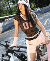 Camo Patchwork Contrast Trim Fitted Tee - COPPING THREADS - Yokuku